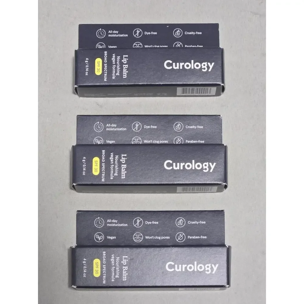 Lot of 3 Curology Lip Balm SPF 30 Broad Spectrum Sunscreen New Exp 07/2026